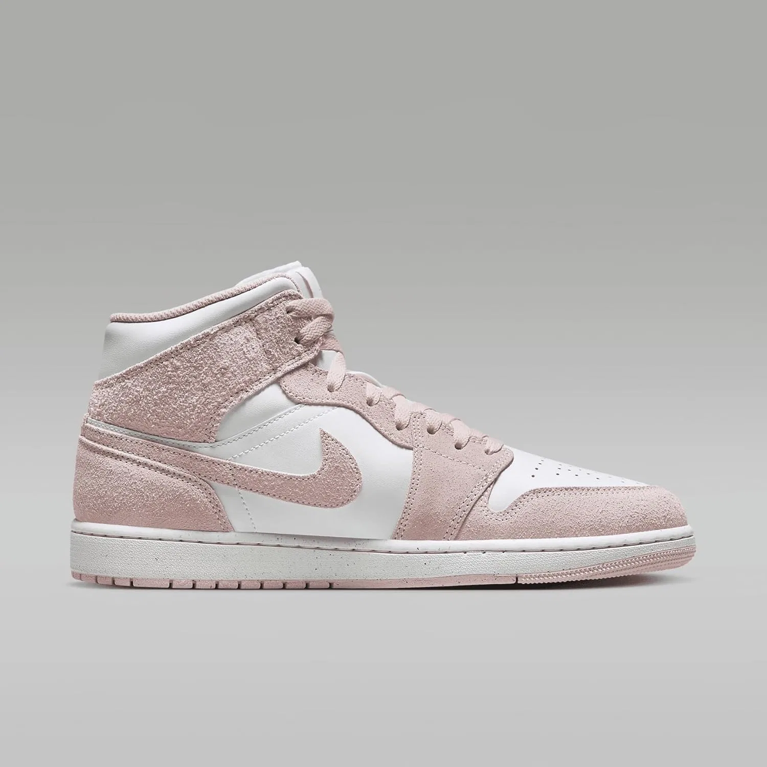 Кроссовки Nike Air Jordan 1 Mid Se, белый/розовый — фото 3