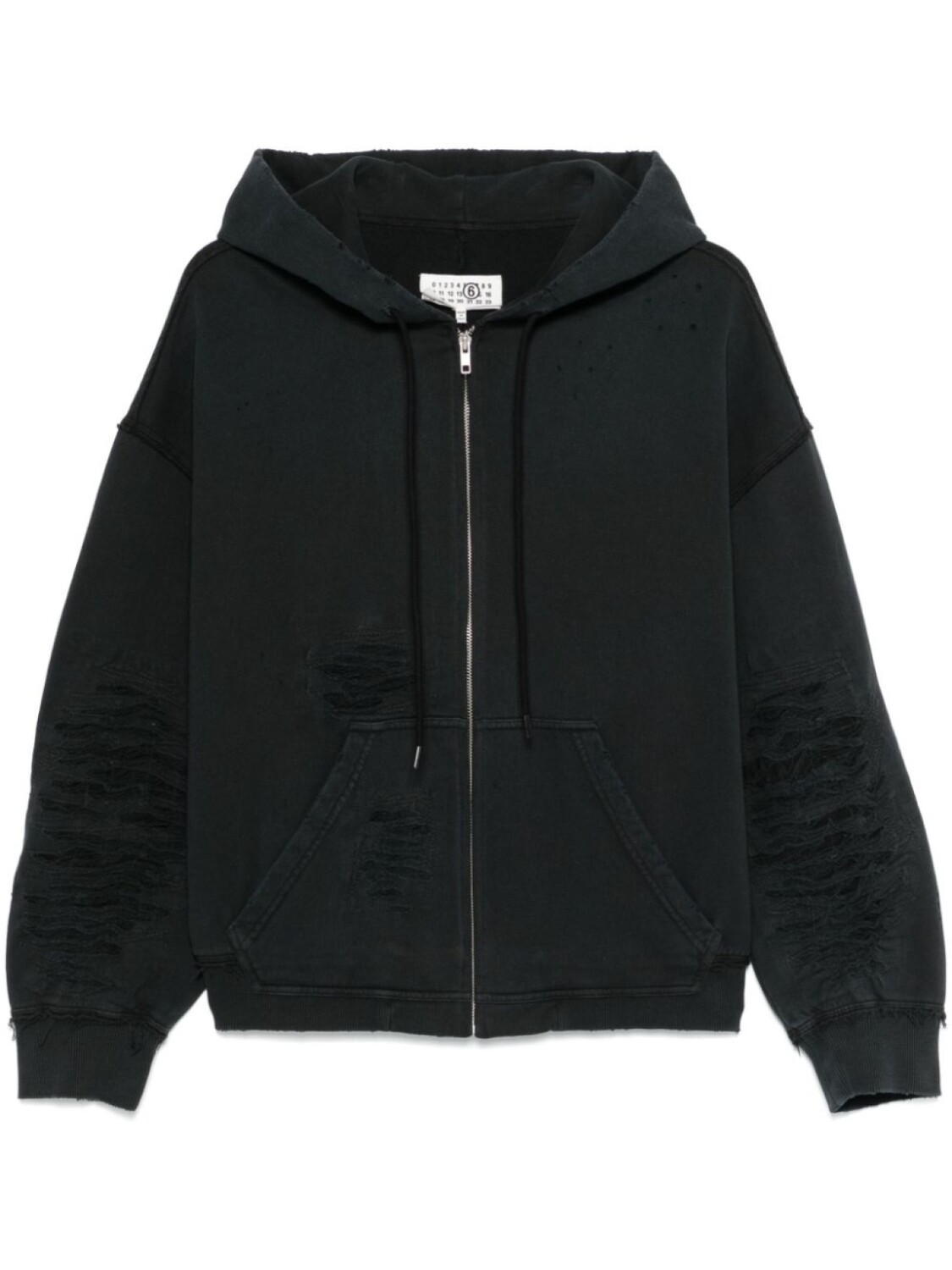 

MM6 Maison Margiela худи на молнии, серый