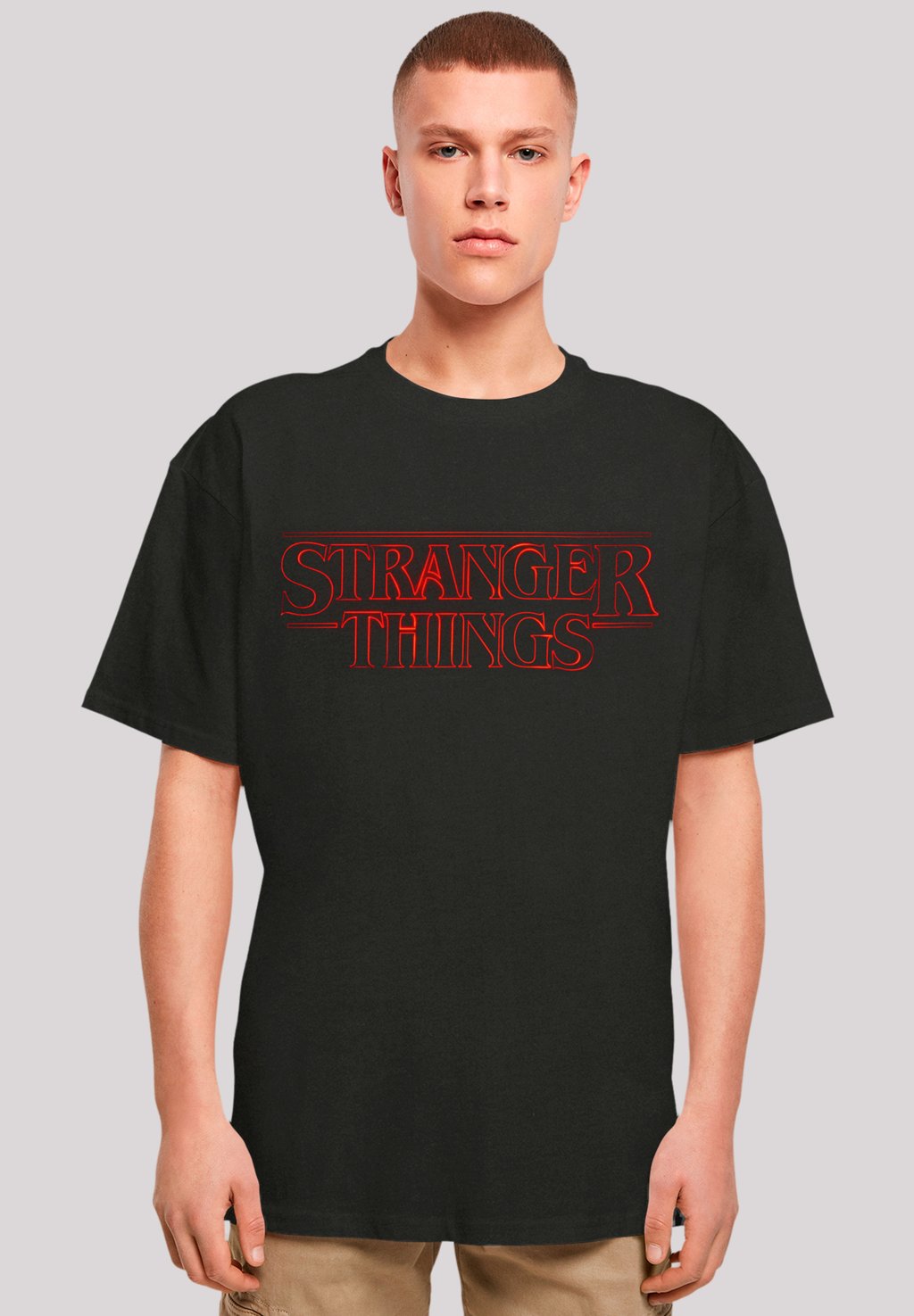 

Футболка с принтом STRANGER THINGS GLOW LOGO NETFLIX TV SERIES F4NT4STIC, черный