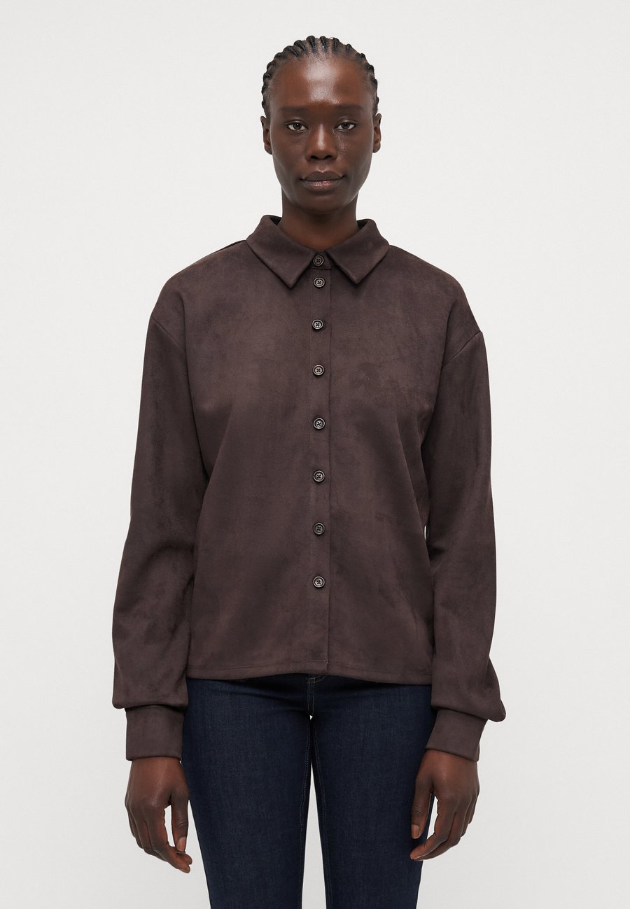 

Блуза ONLY Tall ONLRINEA BUTTON SHIRT, Chocolate Torte/Dark Brown