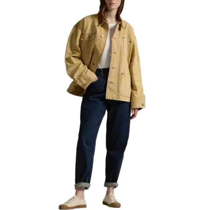Куртки и пальто женские Cinnamon Polo Ralph Lauren, желто-коричневый — фото 4
