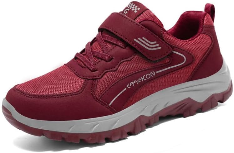 

Кроссовки новые для мужчин и женщин, подходят для пар, удобные и дышащие, для прогулок, походов и альпинизма для среднего возраста и пожилых людей Oj8K, красный