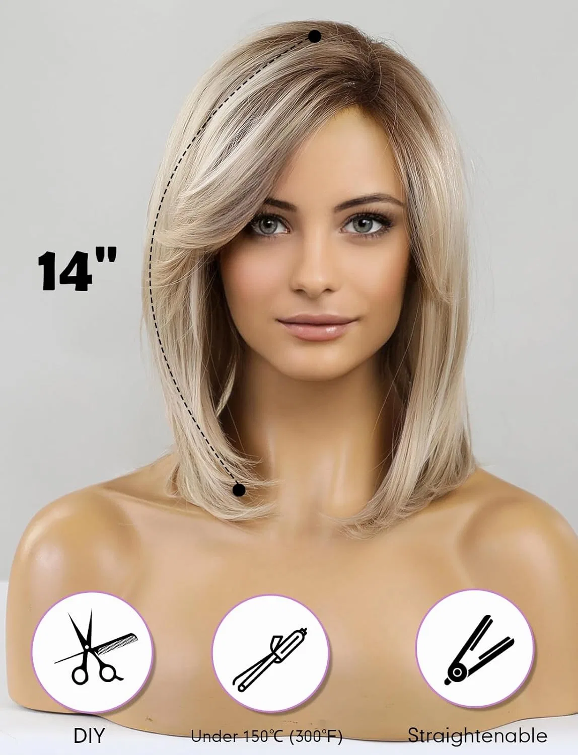 Длинный многослойный синтетический парик «Blonde» от HAIRCUBE Haircube, Blonde With Dark Roots — фото 2