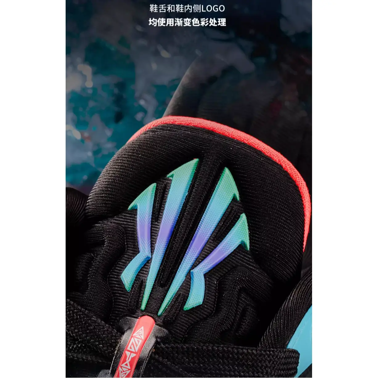 KAI 1 Irving Offensive Kaleidoscope Youth Edition Устойчивые к истиранию баскетбольные кроссовки низкие Black Antakids — фото 4