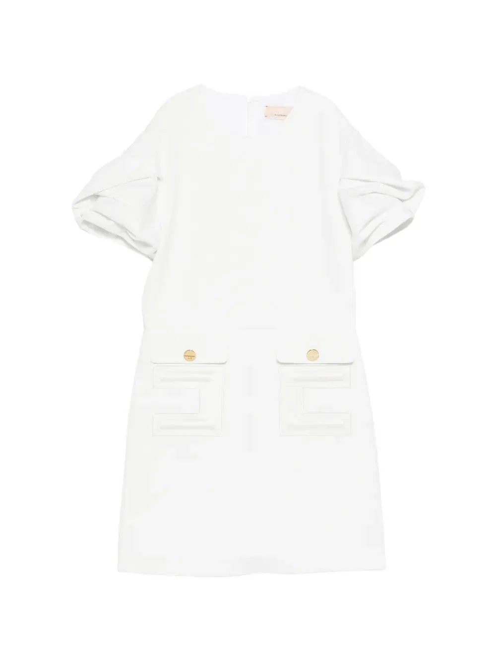 Платье с карманами Elisabetta Franchi La Mia Bambina, белый