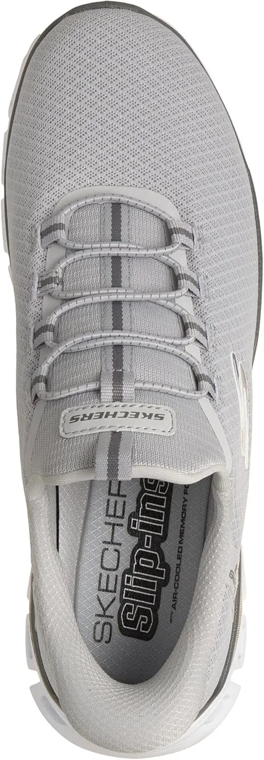 Мужские кроссовки Skechers Glide-Step Noxus Hands Free без шнурков, Lightgrey — фото 3