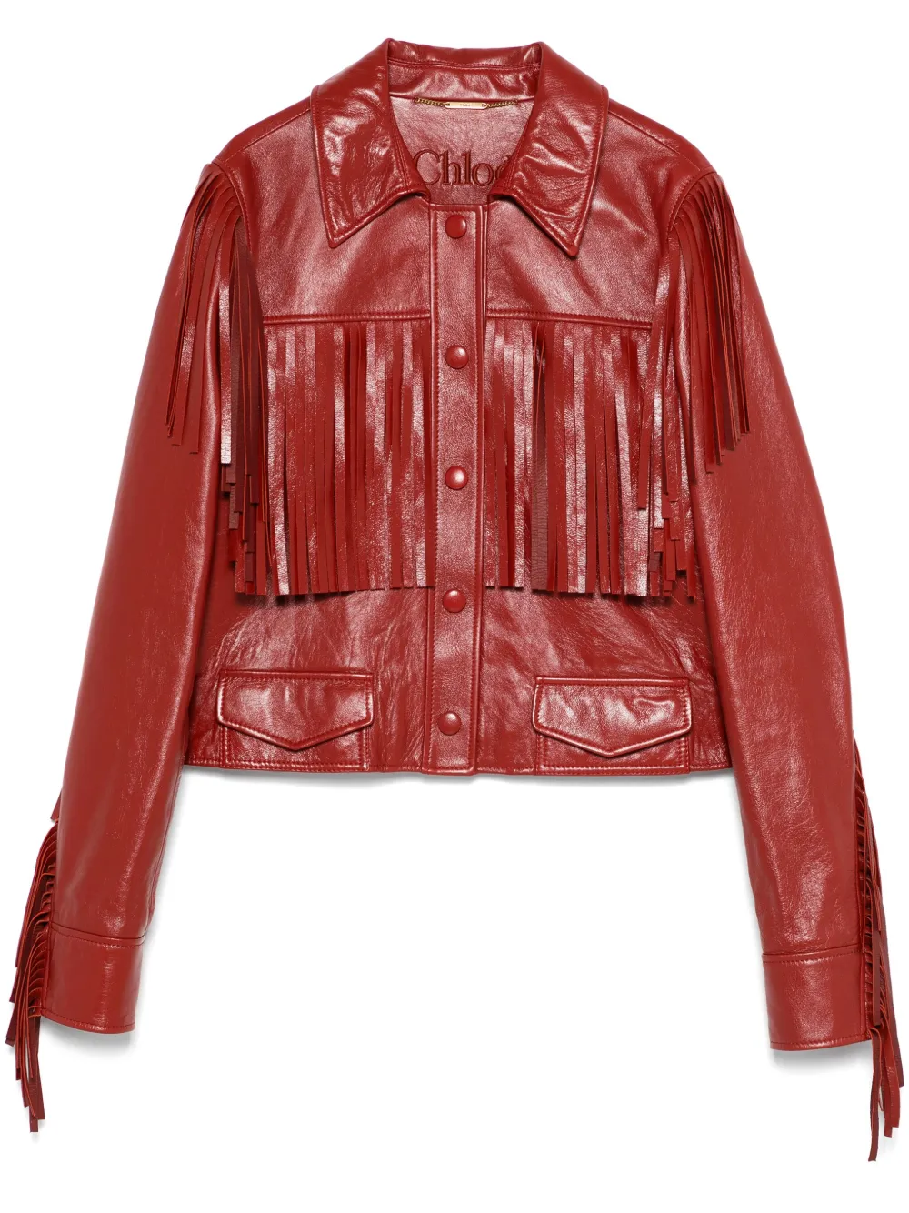 

Жакет с бахромой CHLOÉ, красный