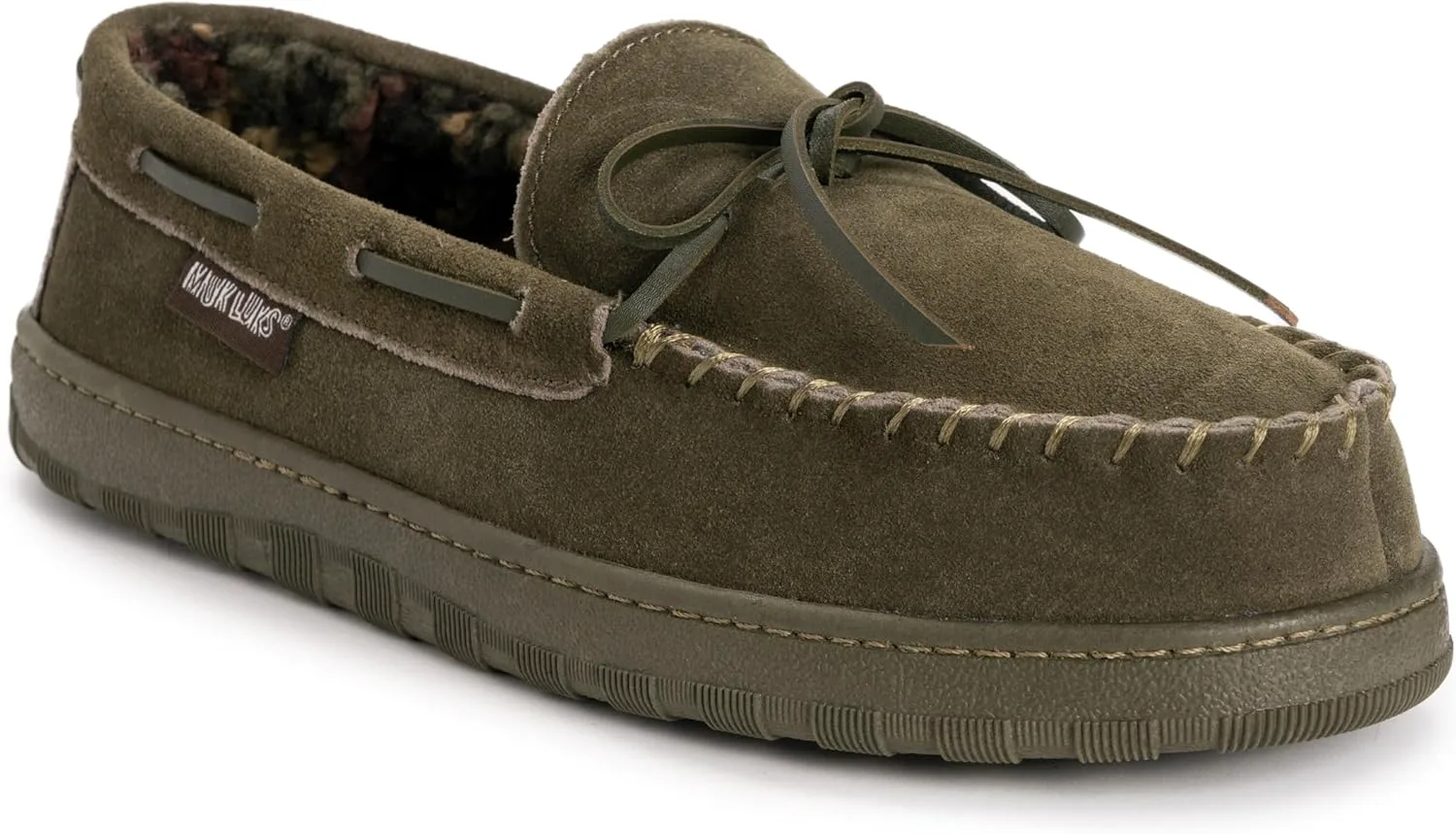 Тапочки мужские MUK LUKS Paul, разноцветные, зеленый