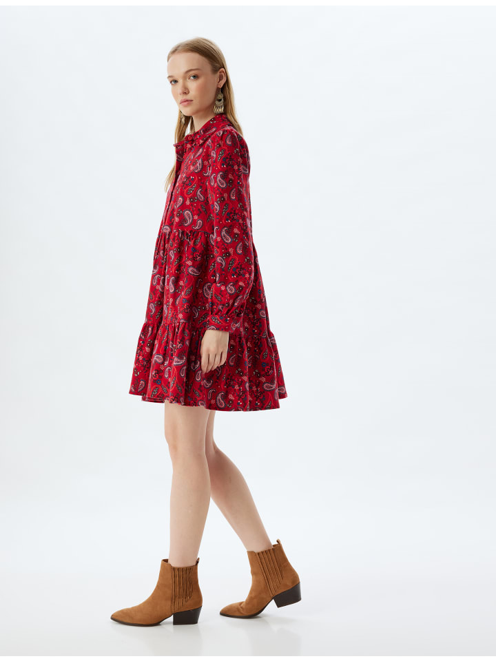 

Короткое платье KOTON, цвет bordo gemustert