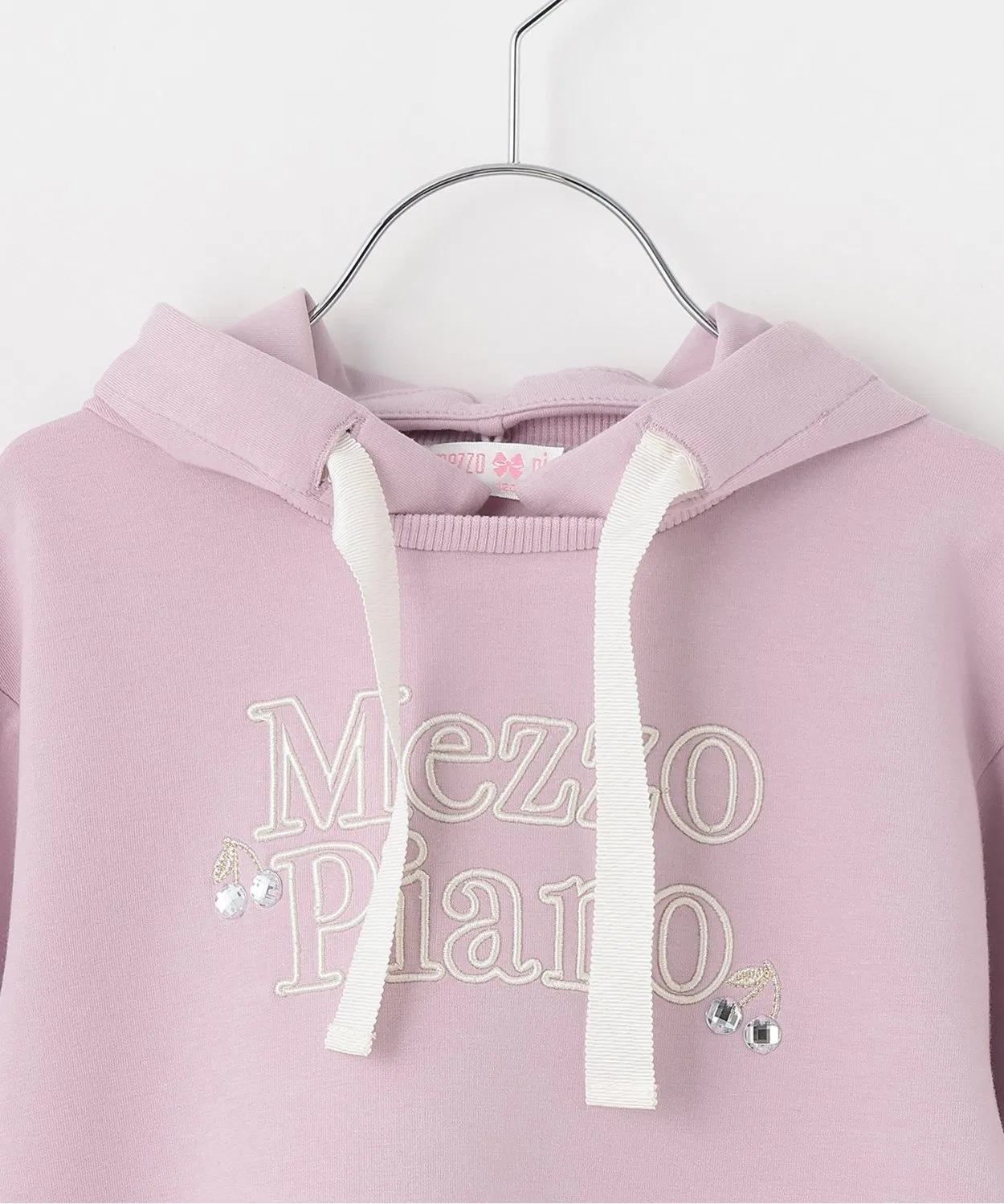 Детская парка с вышивкой логотипа Mezzo Piano, длинный рукав, цвет сирень — фото 3