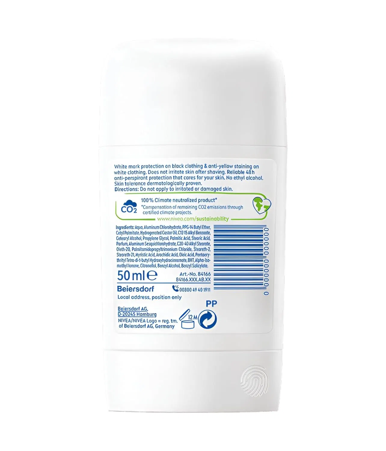 Женский дезодорант-стик NIVEA Invisible Black and White Silky Smooth Extra Fresh, 2 x 50 мл Nivea — фото 2