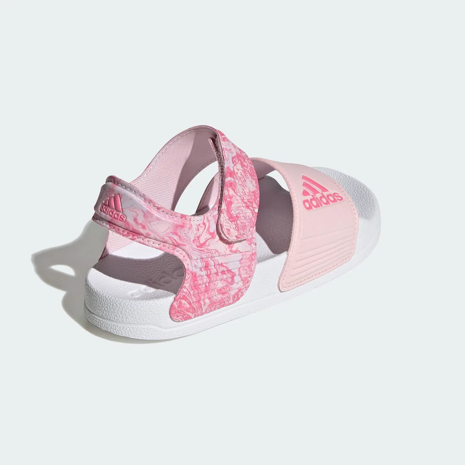 Сланцы Adidas Kids Adilette, розовый/белый — фото 3