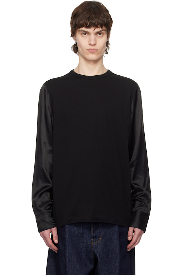 

Футболка с панелями Dries Van Noten, черный