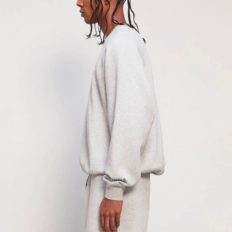 Спортивная толстовка Fear of God Essentials FW20 Core Crew Neck Sweatshirt 'Heather Grey' 0192250500224367, серый — фото 4