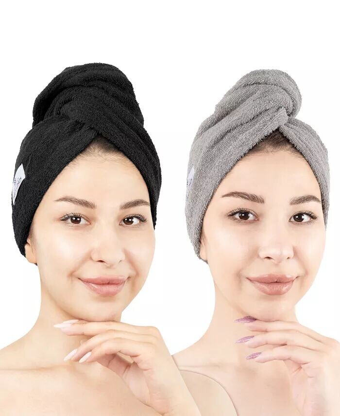 

Полотенца для сушки волос в упаковке, 2 шт American Soft Linen, коричневый