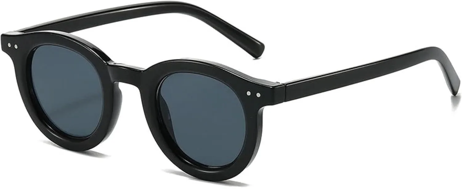 

Овальные солнцезащитные очки для женщин, модные, прозрачные, градиентные, UV400, черные; мужские, трендовые, с заклепками, в стиле панк TVTBBVV, Black Black