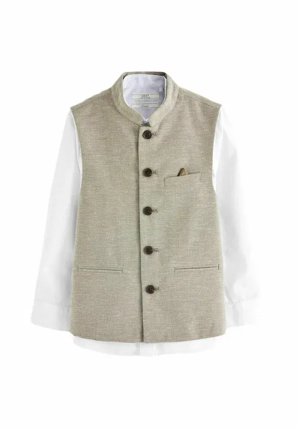 Жилет Next Nehru collar regular fit set waistcoat, нейтральный