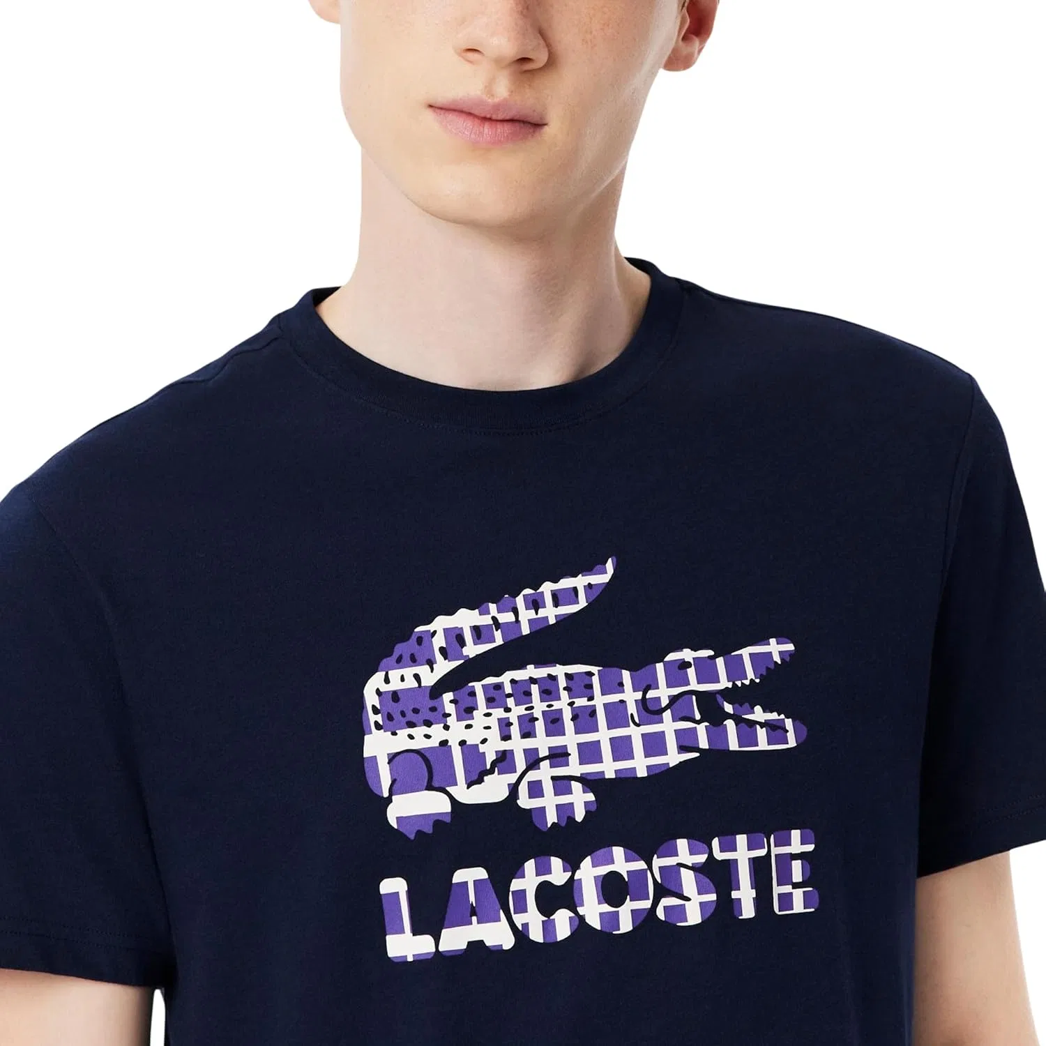 Футболка теннисная Lacoste Tennis X Daniil Medvedev, Navy Blue — фото 4