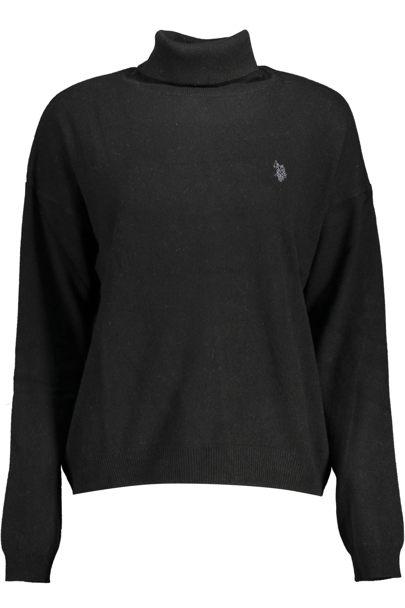 

Черный шерстяной женский свитер U.S. Polo Assn.