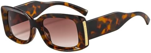 

Винтажные солнцезащитные очки 2027 года для женщин, прямоугольные солнцезащитные очки, женские очки в стиле стимпанк, мужские солнцезащитные очки MTZJH, C2leopard-brown