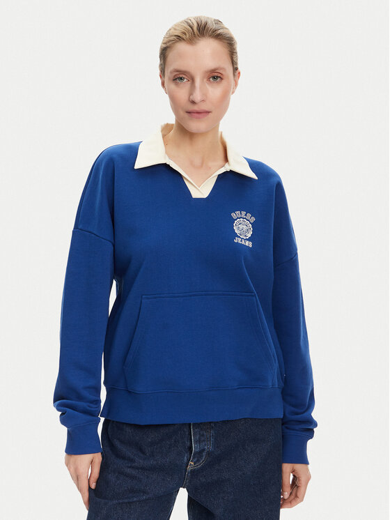 

Свитшот oversize W5YQ16 K68I4 Guess Jeans, синий
