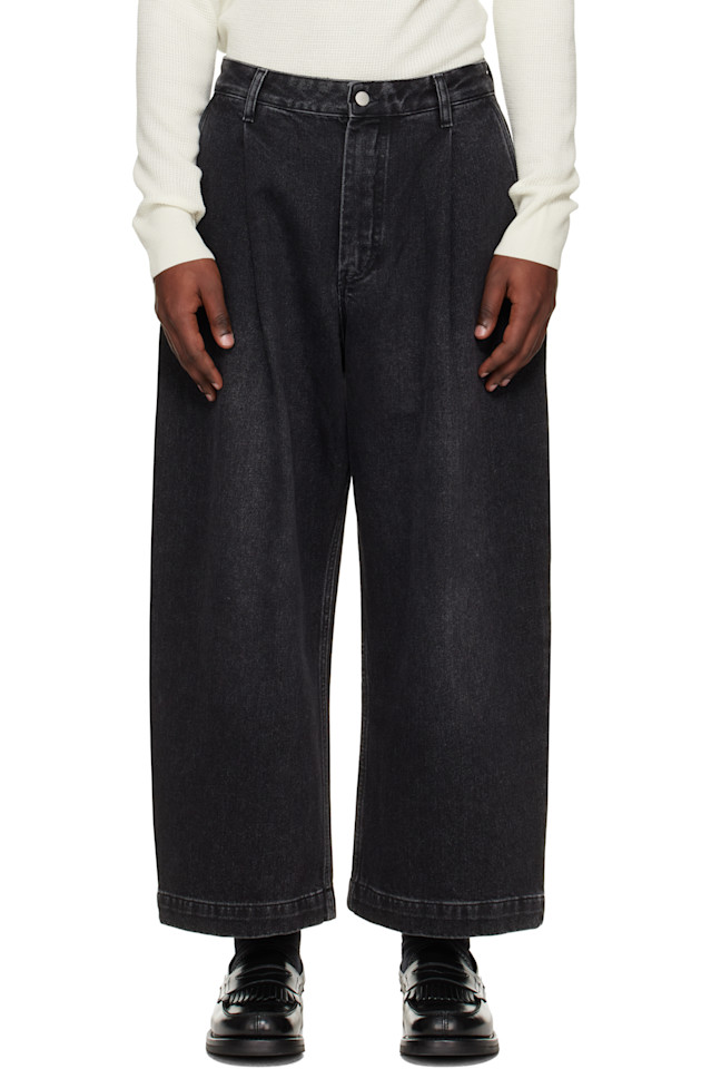 

Studio Nicholson Черные джинсы Puch из денима