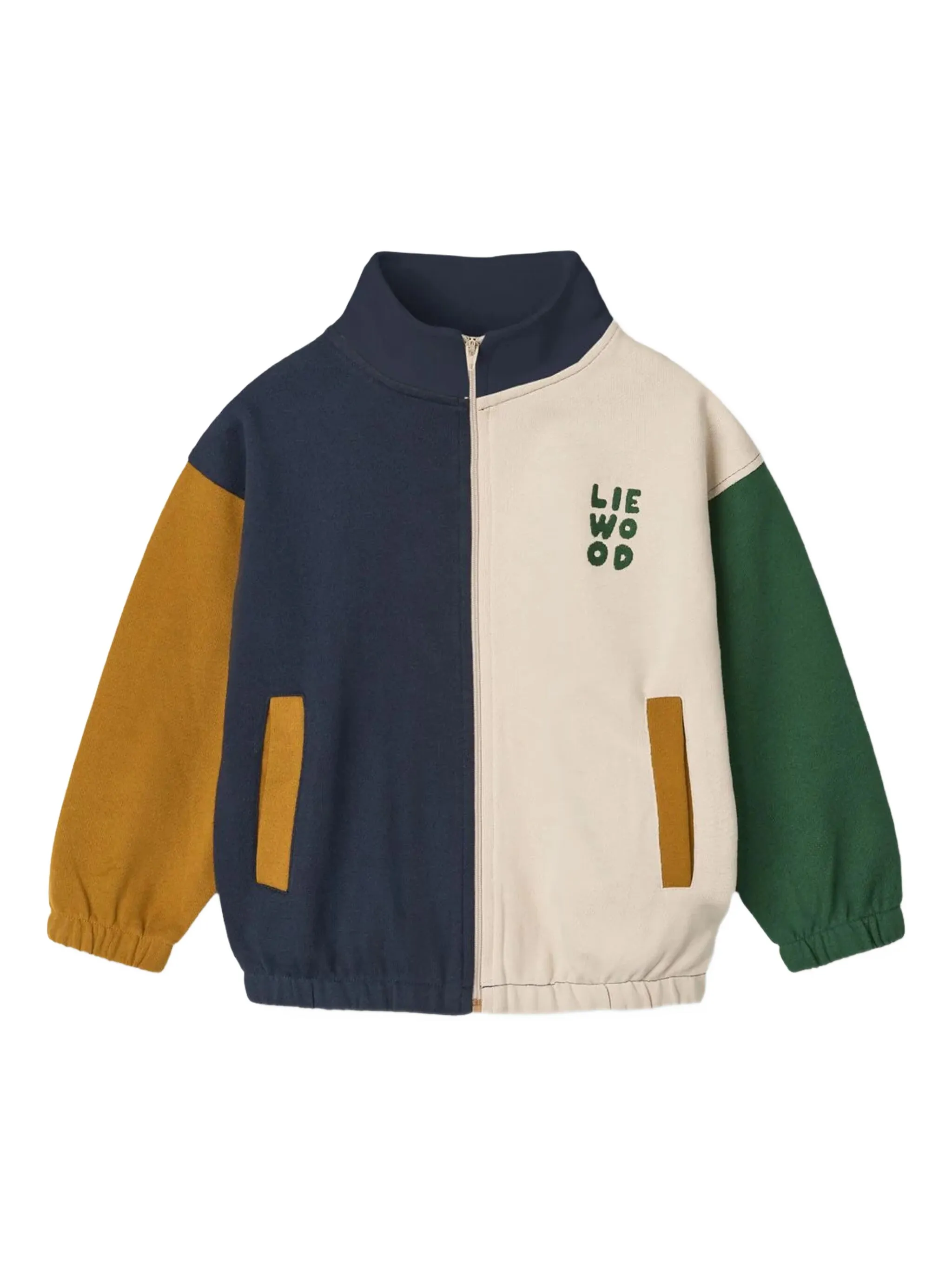 

Куртка в стиле колор-блок на молнии Liewood, синий