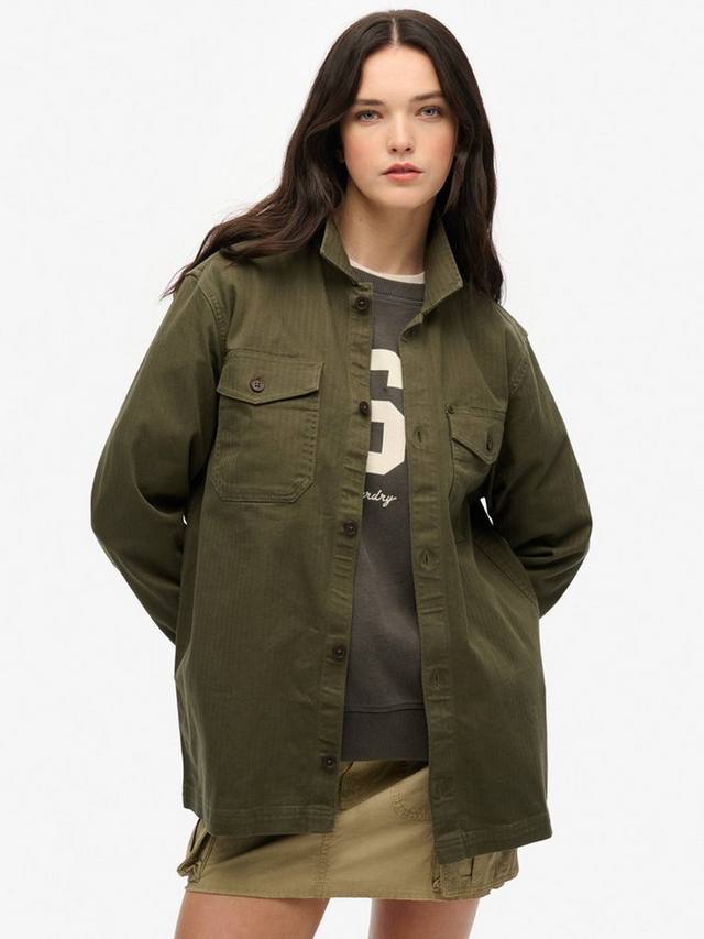 

Оверсайз рубашка Superdry, Olive Khaki
