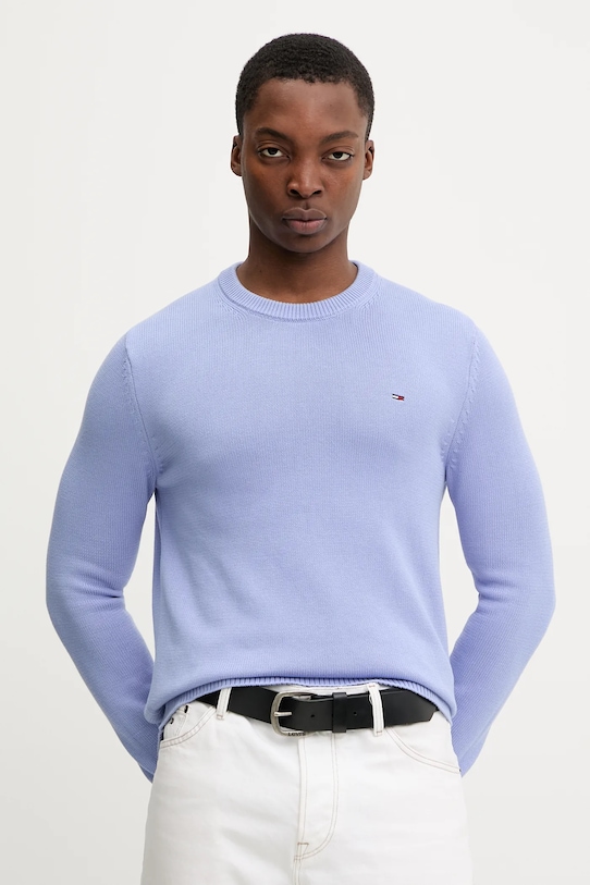 

Хлопковый свитер Tommy Jeans, фиолетовый