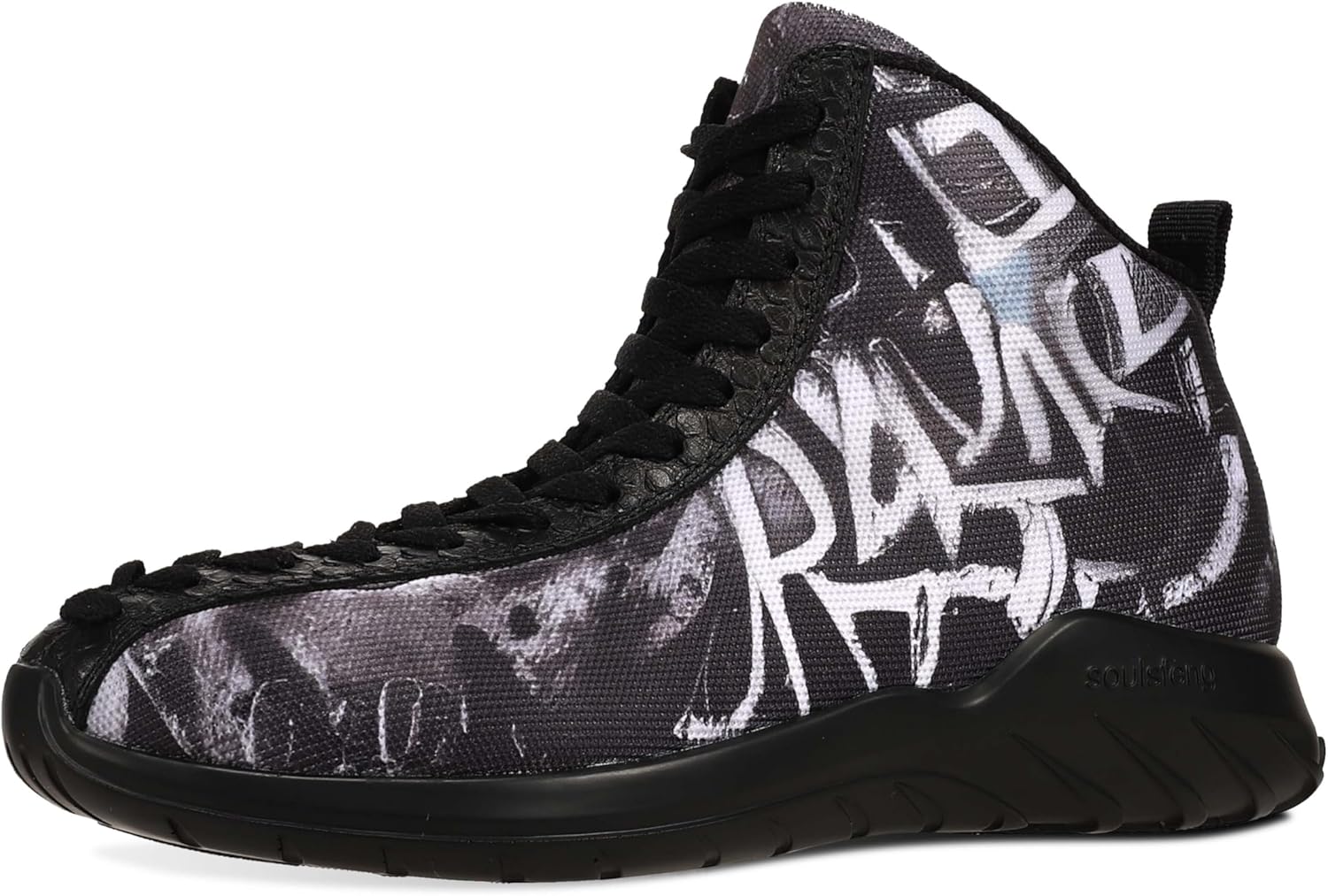 

Мужские и женские высокие кеды с уникальной шнуровкой, легкие, с противоскользящей подошвой, для уличного баскетбола Soulsfeng, черный