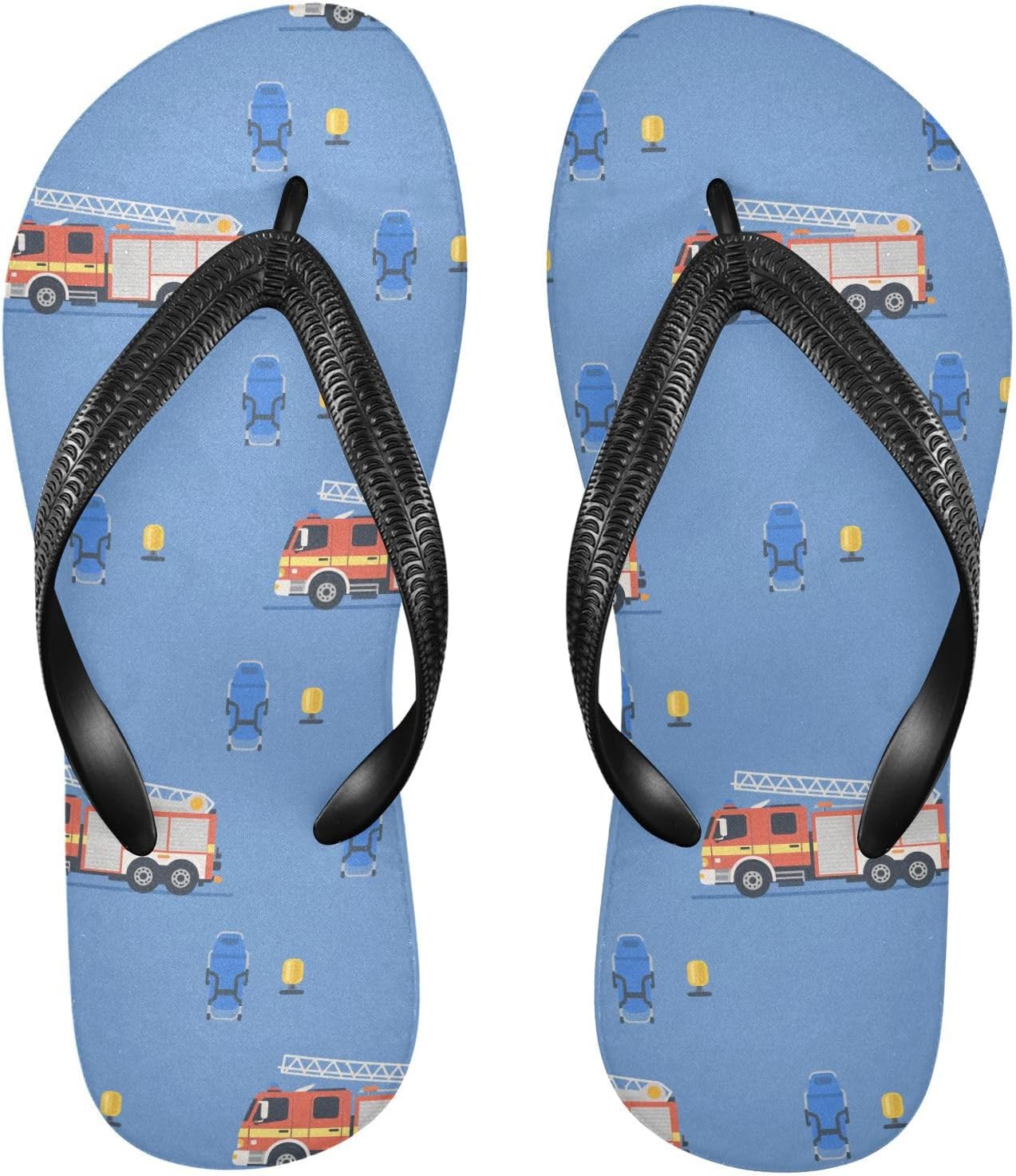 

Пляжные летние сандалии с изображением пожарной машины, синие шлепанцы для женщин и мужчин, для душа 2301693 Kfbe