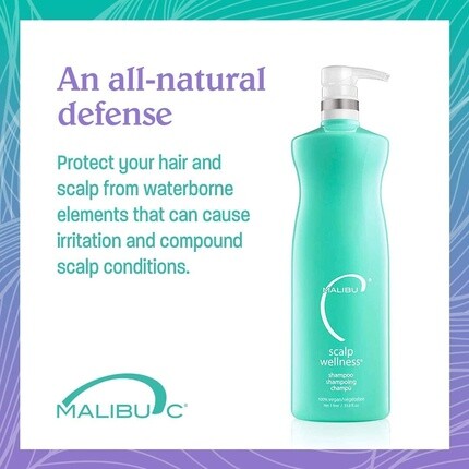 Шампунь C Scalp Wellness, успокаивающий, увлажняющий, для сухой кожи головы с маслом мяты, 33,8 жидких унций Malibu — фото 3
