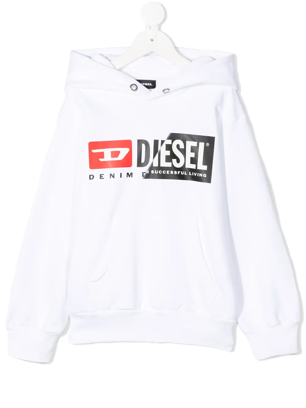 

Худи с логотипом Diesel Kids, белый