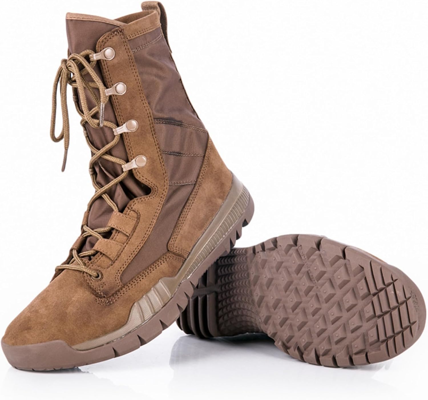 

Мужские высокие трекинговые ботинки из замши с массивной подошвой, нескользящие, для походов в горы и прогулок по тропам Azttoztto, коричневый