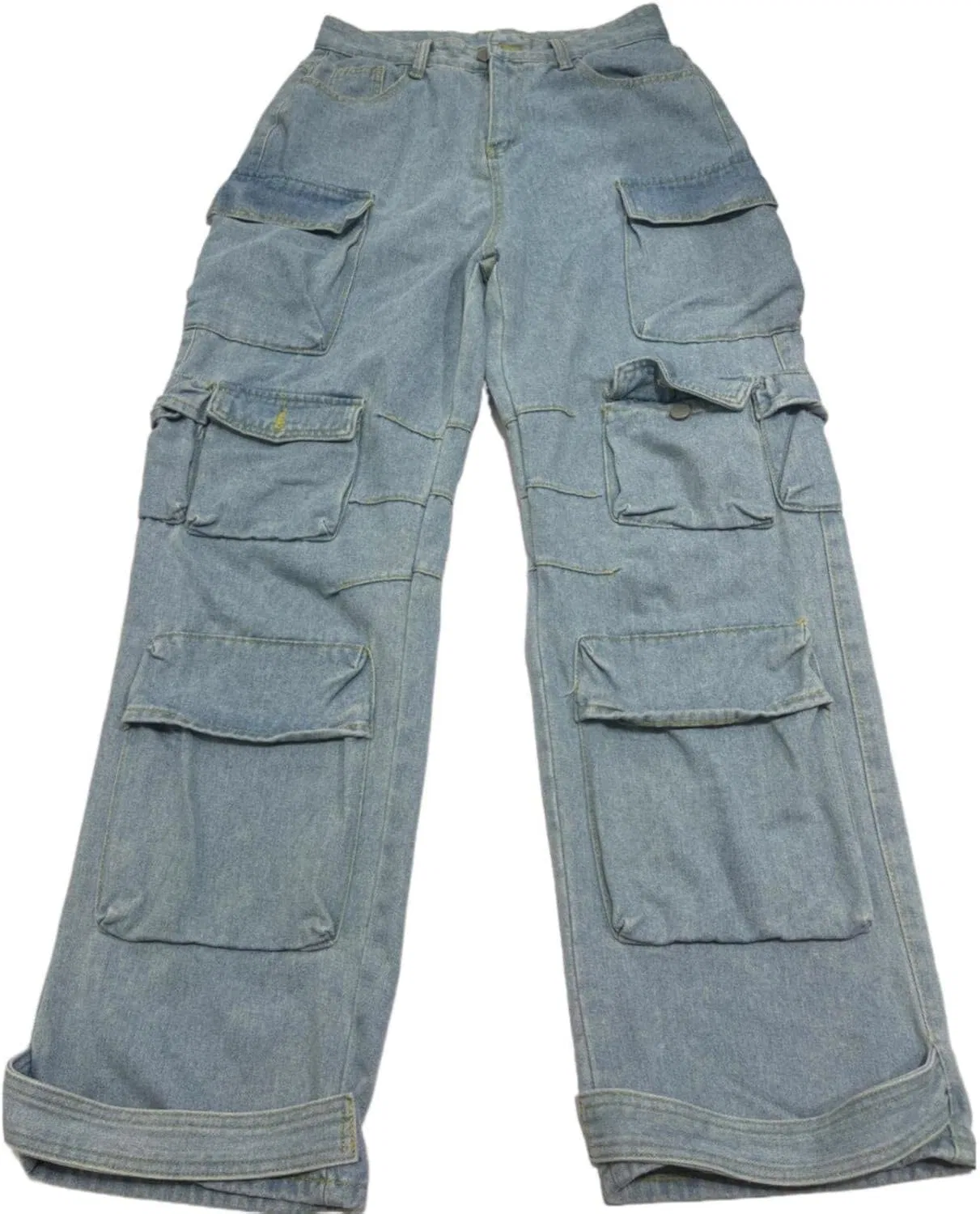 Джинсы с множеством карманов, Oversize, Blue