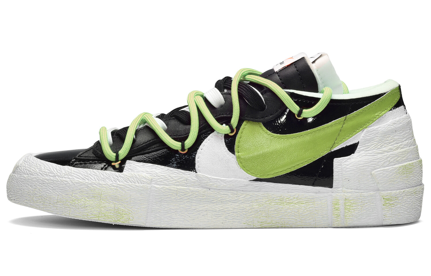 

Кроссовки Sacai X Nike Blazer Skateboard Shoes Unisex Low-Top Black White Green