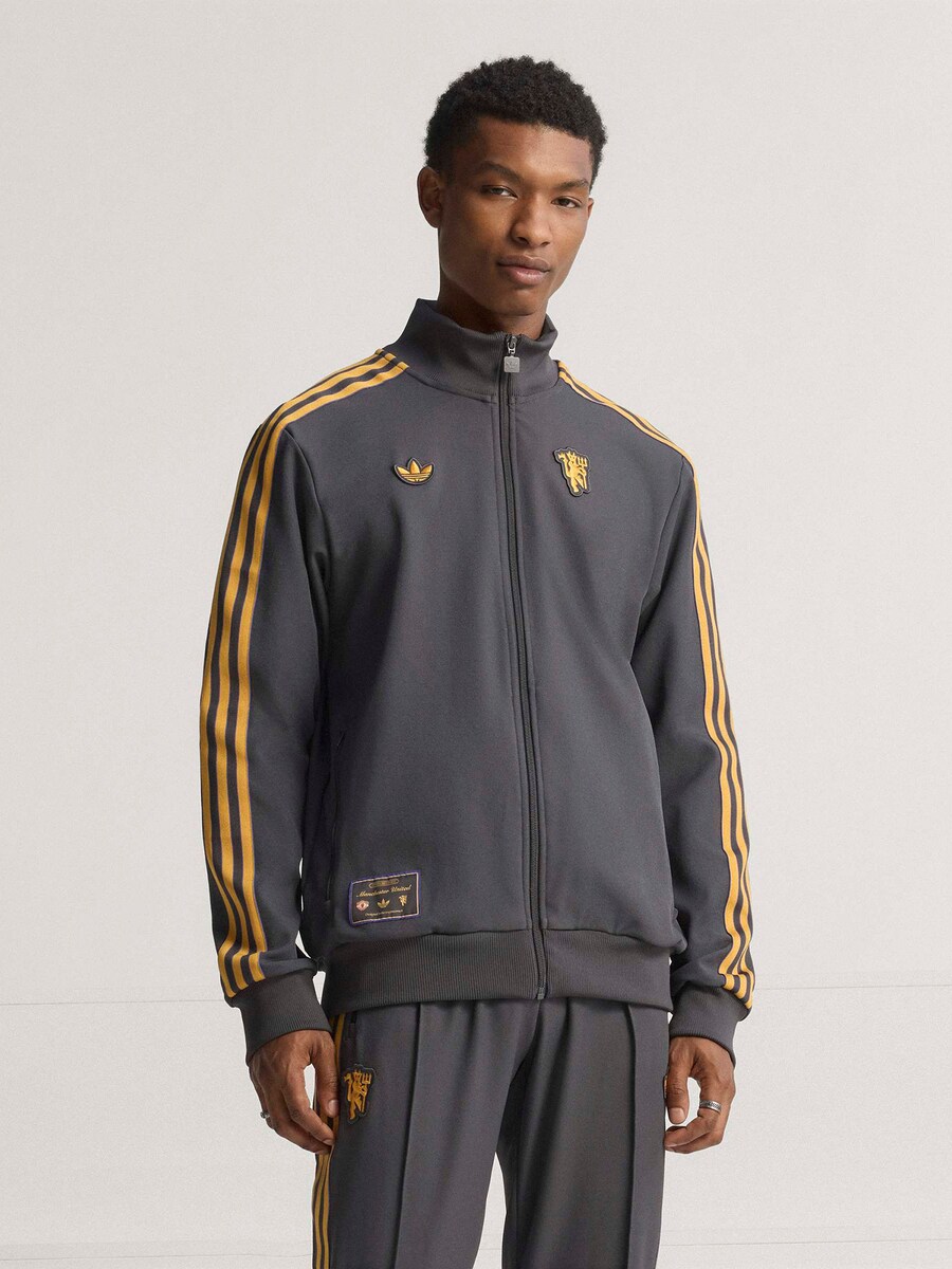 Спортивная толстовка с капюшоном на молнии ADIDAS ORIGINALS Manchester United Terrace Icons, Grey — фото 2