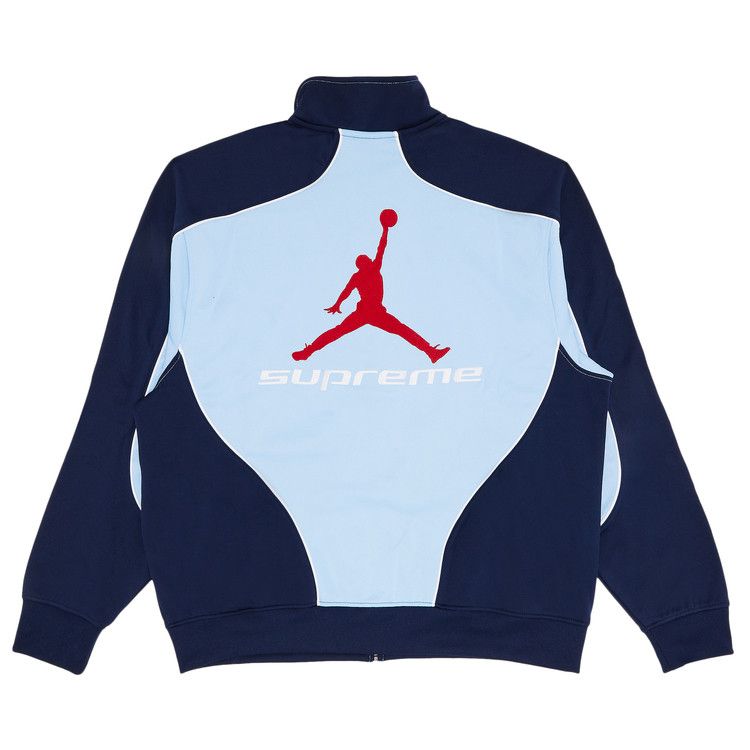Спортивная куртка Supreme x Jordan Tricot Track Jacket, Light Blue — фото 2
