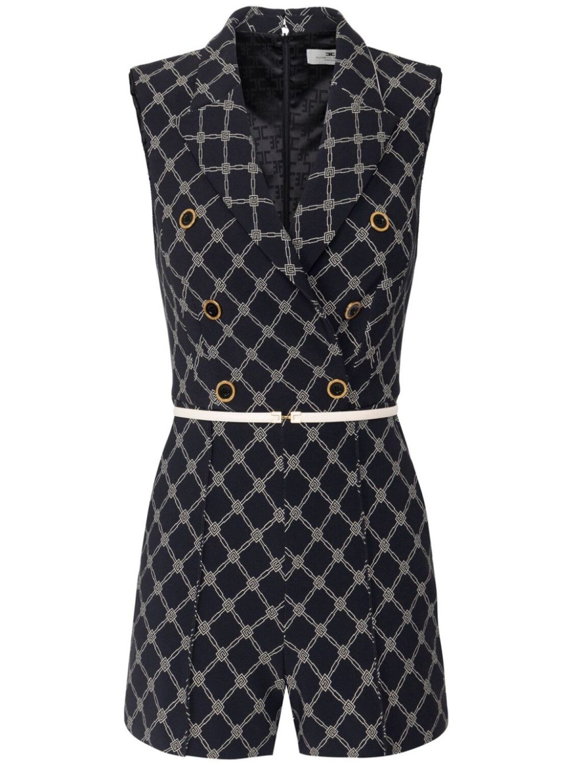 

Elisabetta Franchi комбинезон с узором, черный