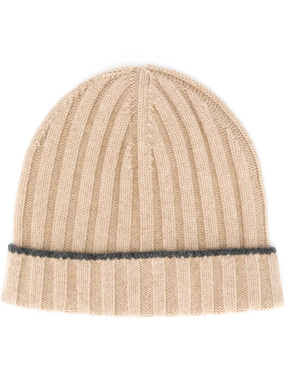 

Шапка бини в рубчик Brunello Cucinelli, коричневый
