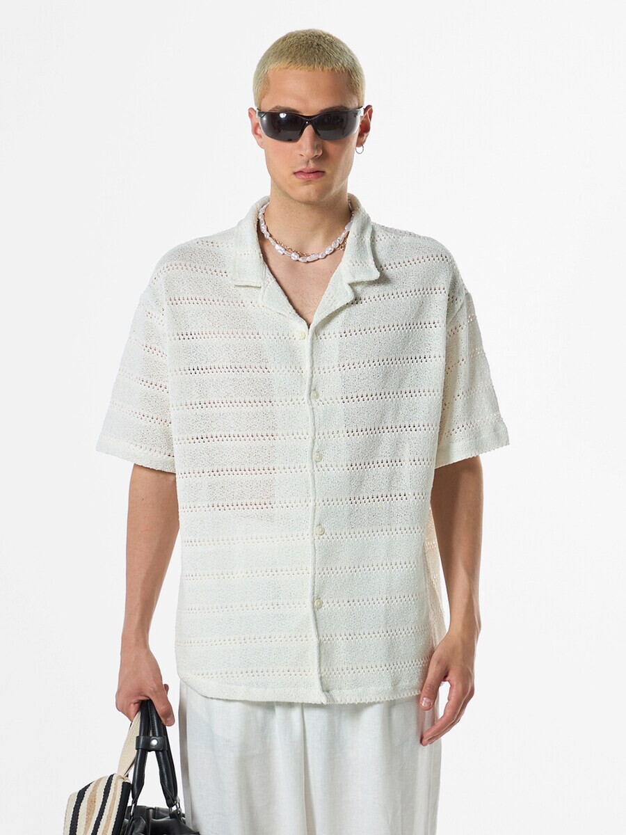 

Повседневная рубашка VAMOS CLO Comfort fit Button Up Shirt Catmint, белый