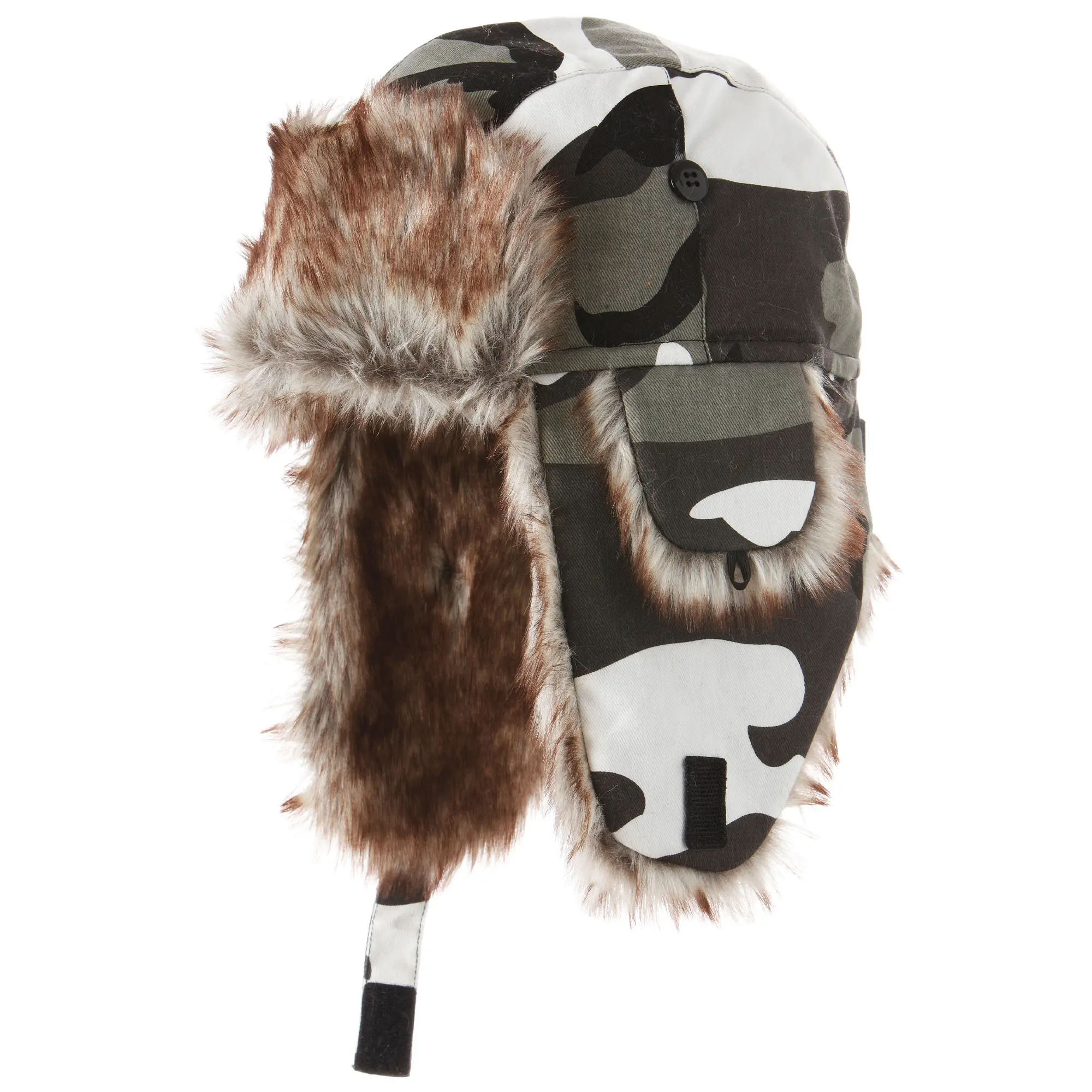 

Детская камуфляжная кепка-ушанка Screamer, Charcoal