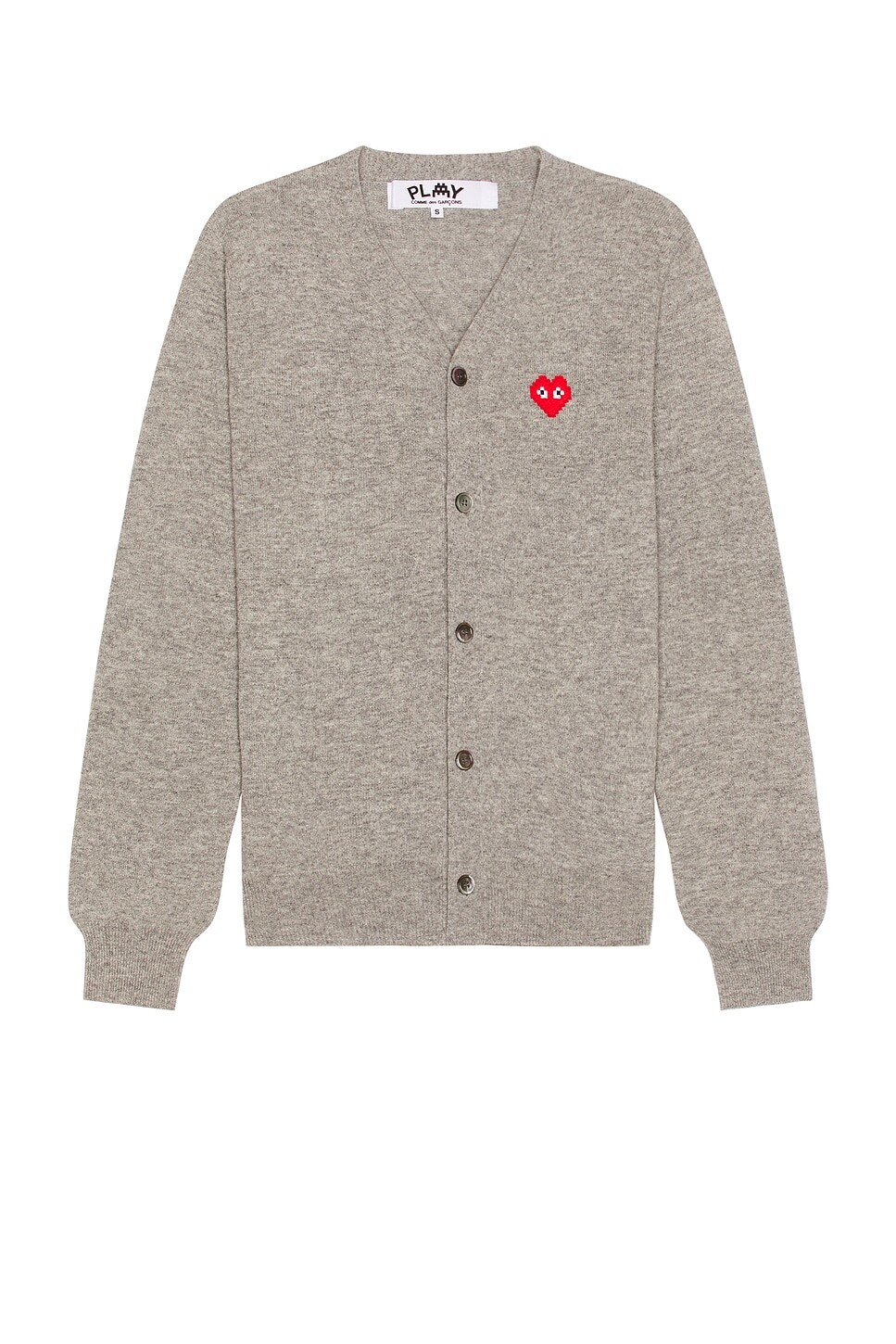 

Кардиган захватчика Comme Des Garcons Play, светло-серый