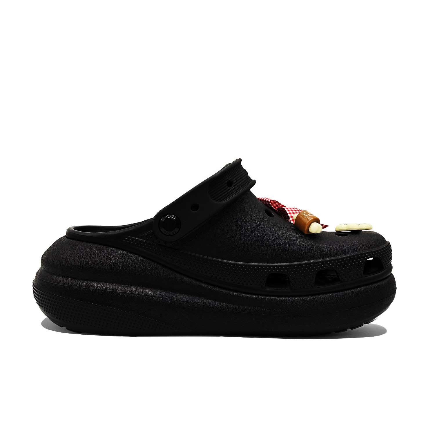 Crocs Кроссовки Crush Clog с принтом мультяшного щенка женские черные, цвет Black — фото 3