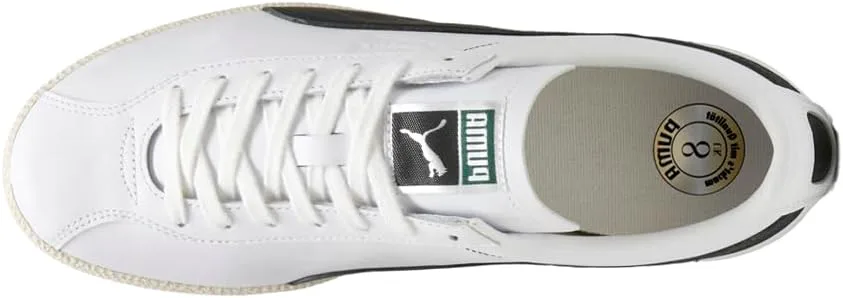 Мужские кроссовки PUMA Brasil на шнуровке для повседневной носки - оранжевые, белый — фото 4