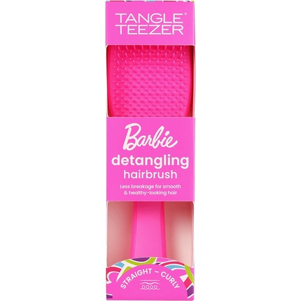 

Расческа Barbie x The Ultimate Detangler подходит как для влажных, так и для сухих волос, распутывает узелки и уменьшает ломкость, удобная ручка, полностью розовый цвет Tangle Teezer