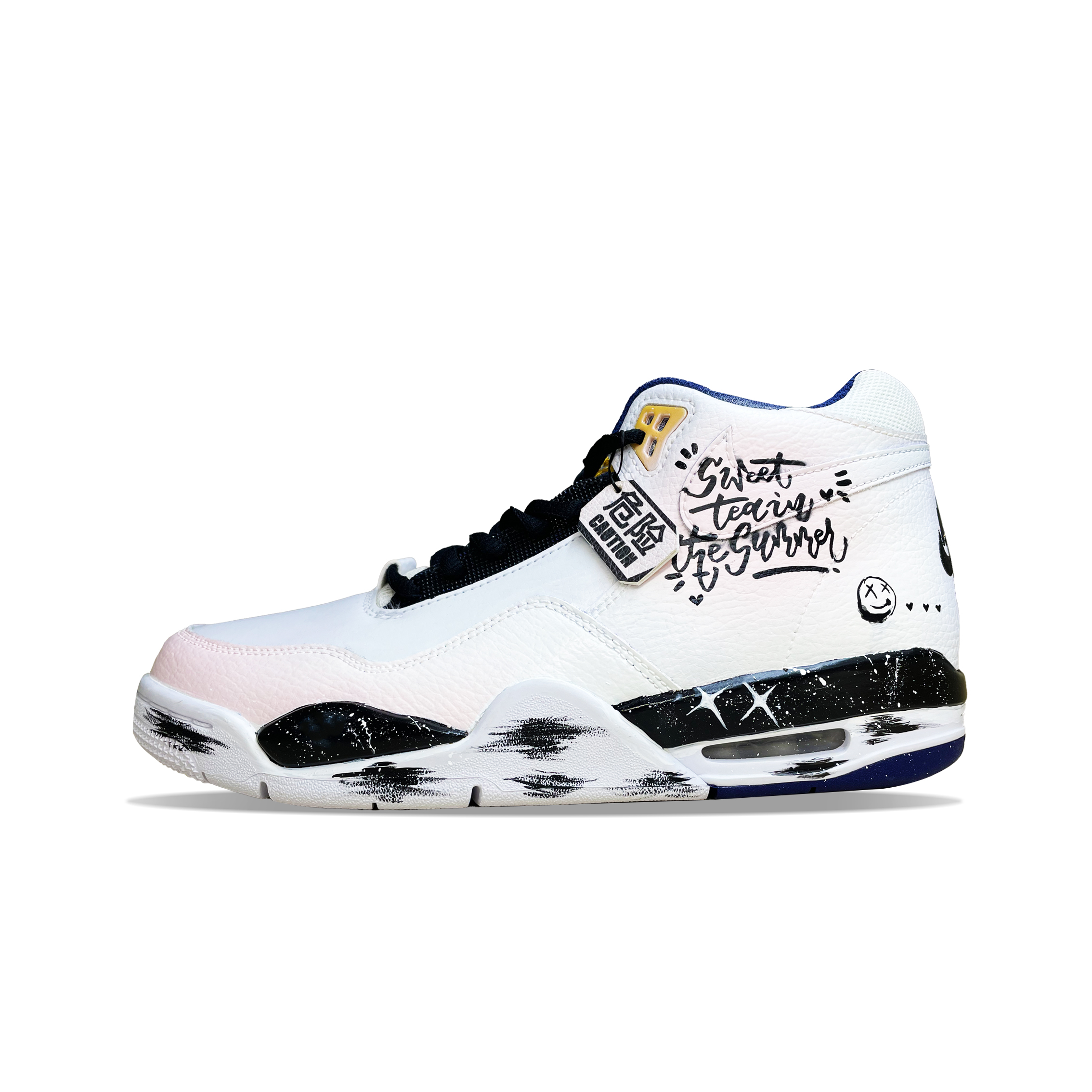 

Nike Баскетбольные кроссовки Flight Legacy Pink Ink Mid Top Vintage, мужские, белые