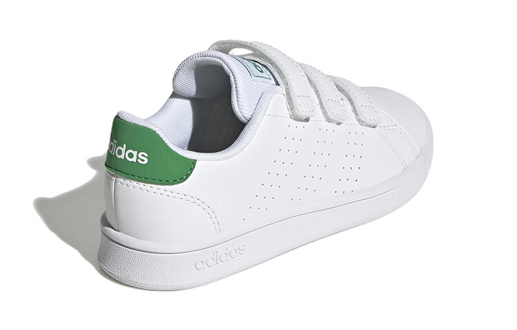 Детские кроссовки для скейтбординга ADVANTAGE PS Low-top белые/зеленые Adidas Neo — фото 4