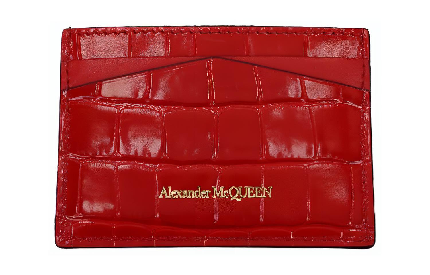 

Alexander McQueen Кожаный кошелек для женщин красный