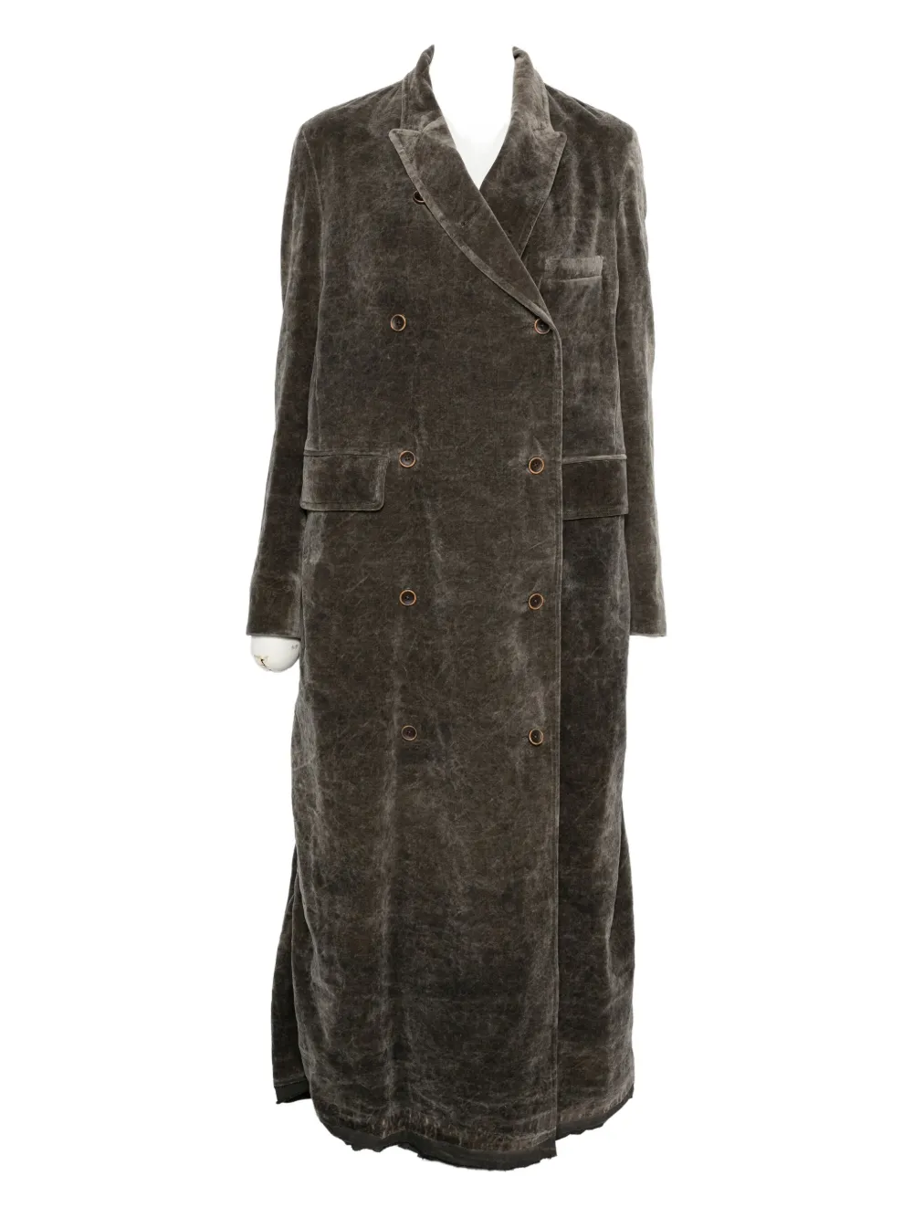 

Двубортное пальто Uma Wang, серый